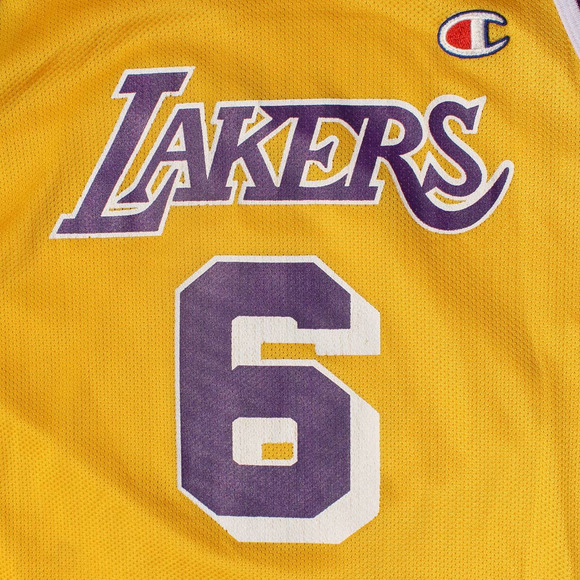 Vintage Champion Eddie Jones LA Lakers jersey Youth Medium 10-12 - Picture 2 of 6